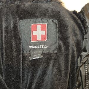 Swiss Tech Boys's Black Faux-Fur Lined Jacket